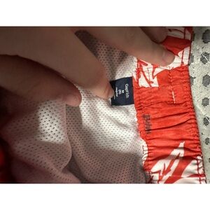 Red Nebraska Boys Swim Trunks